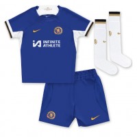 Camiseta Chelsea Christopher Nkunku #18 Primera Equipación para niños 2023-24 manga corta (+ pantalones cortos)